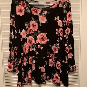 Floral Peplum top - sweet for Valentine’s Day